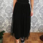 Črno šifon krilo Renna